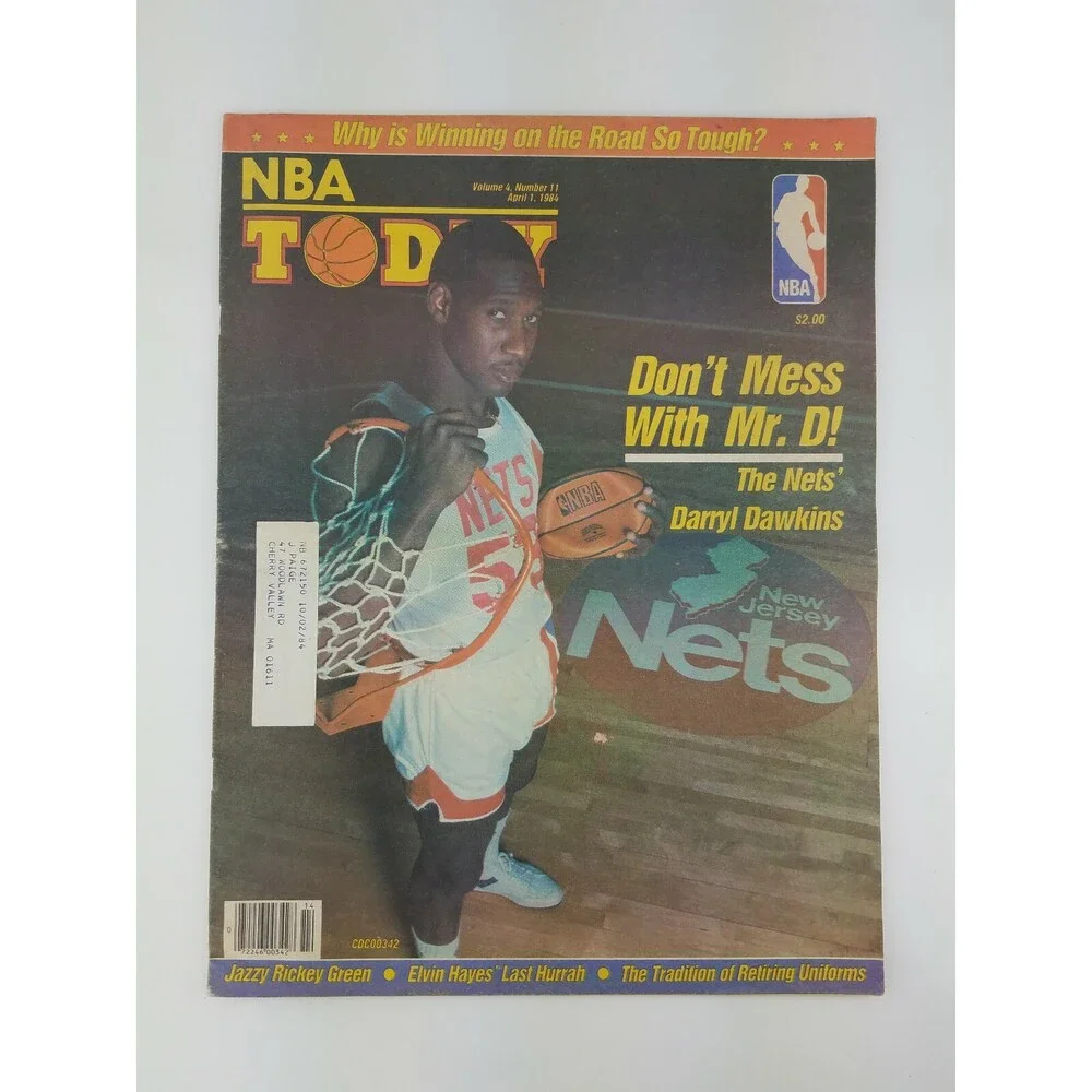 VTG 1984 NBA Today Newspaper Magazine Basketball NEW JERSEY NETS 80s RARE
